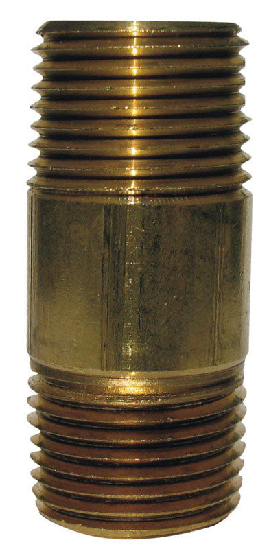 NIPPLE 1/4"X2" RD BRS
