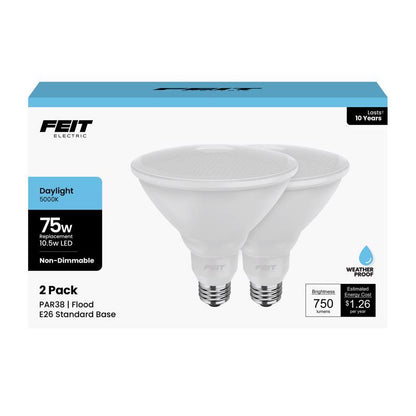 LED PAR38 E26 DL 75W 2PK