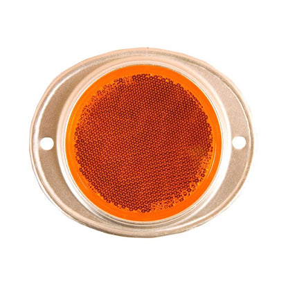 REFLECTOR ALUM RND AMBER - Pack of 3