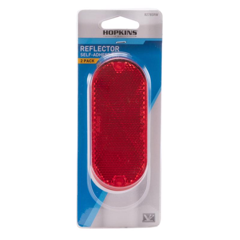 REFLECTOR OBLONG RED 2PK - Pack of 3