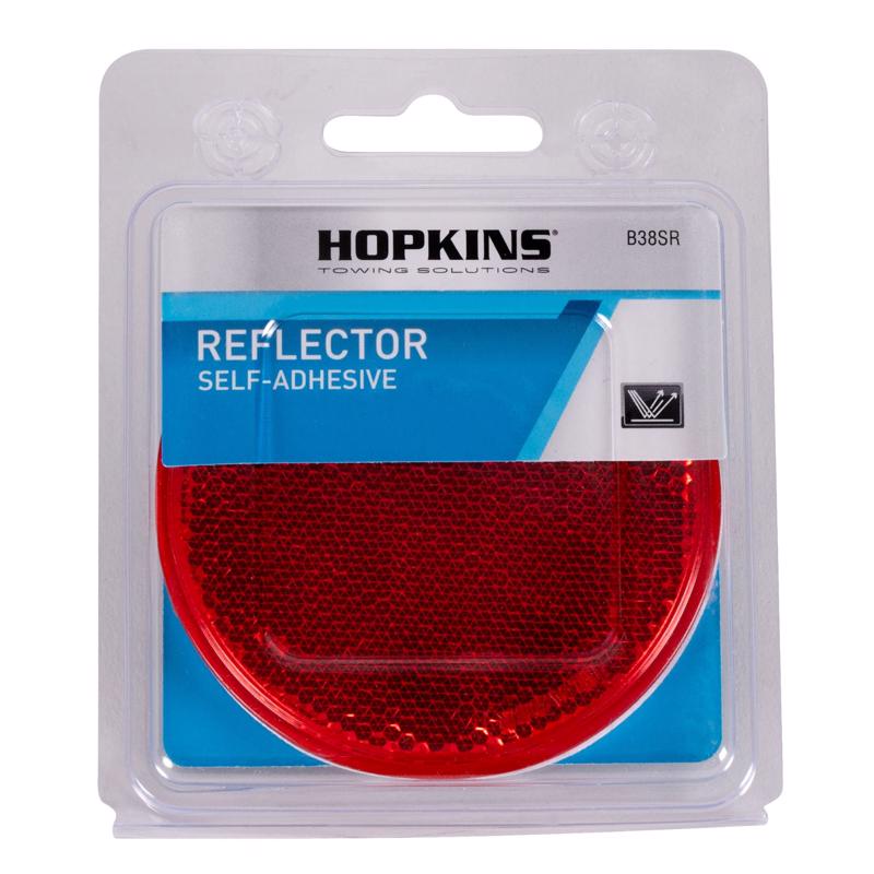 STICKON REFLCTR RND RED - Pack of 3