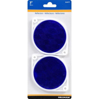 REFLECTORS BLUE 3" 2PK - Pack of 6