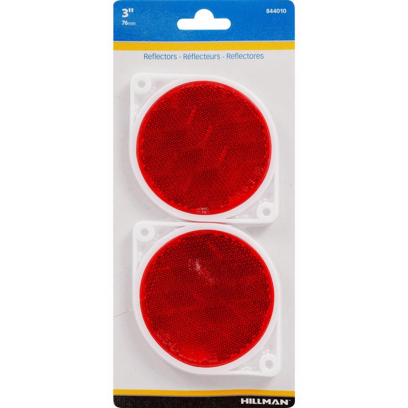 REFLECTORS RED 3" 2PK - Pack of 6