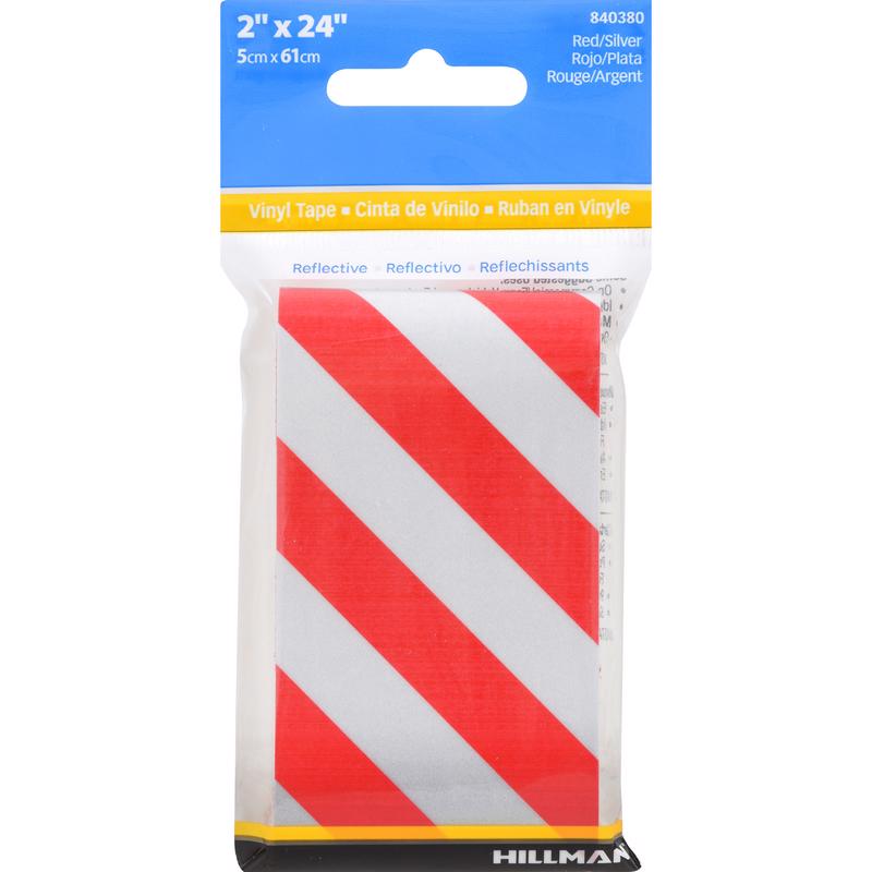 SAFETY TAPE Red/wht 24" - Pack of 5