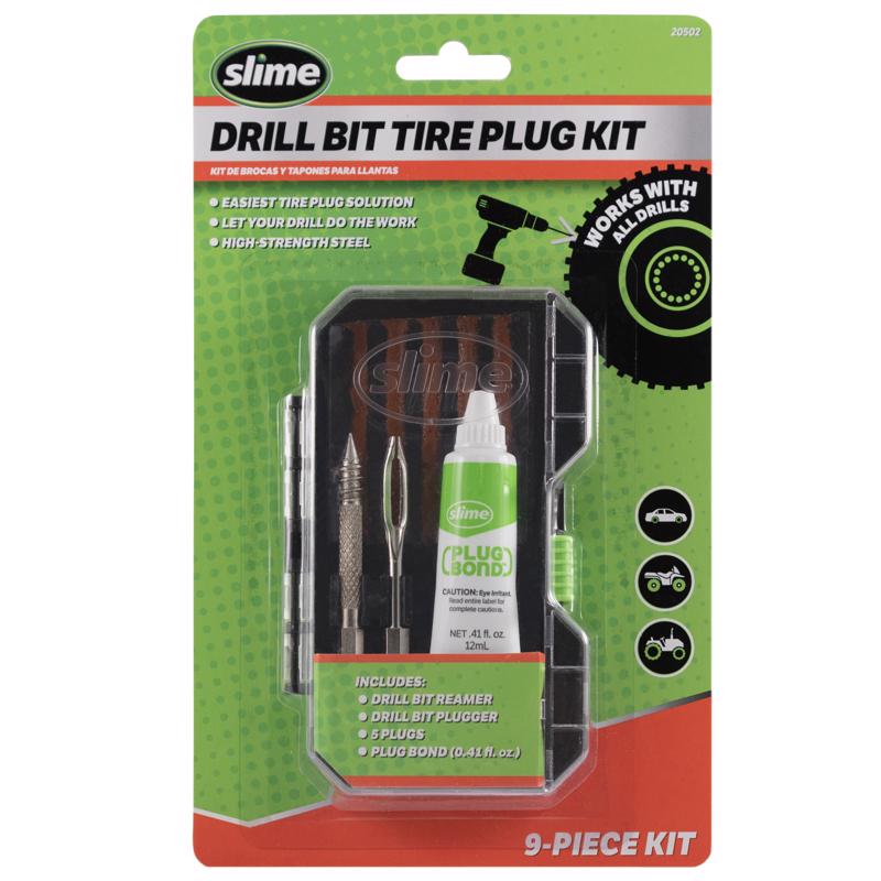 Emery Jensen tire repair kit with 0.41oz tube of tire plug cement for fixing punctures in vehicle tires.