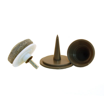 Emery Jensen blade sharpener and balance kit for repair and maintenance, shown with sharpening tools and balancing components.