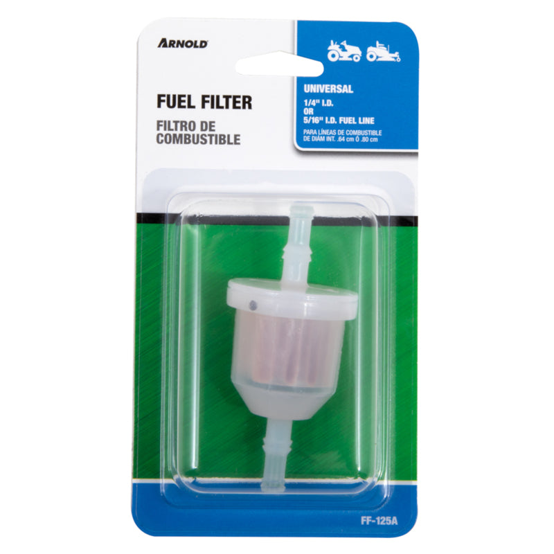 Emery Jensen universal fuel filter for repair and maintenance, shown in a close-up image of the replacement part.