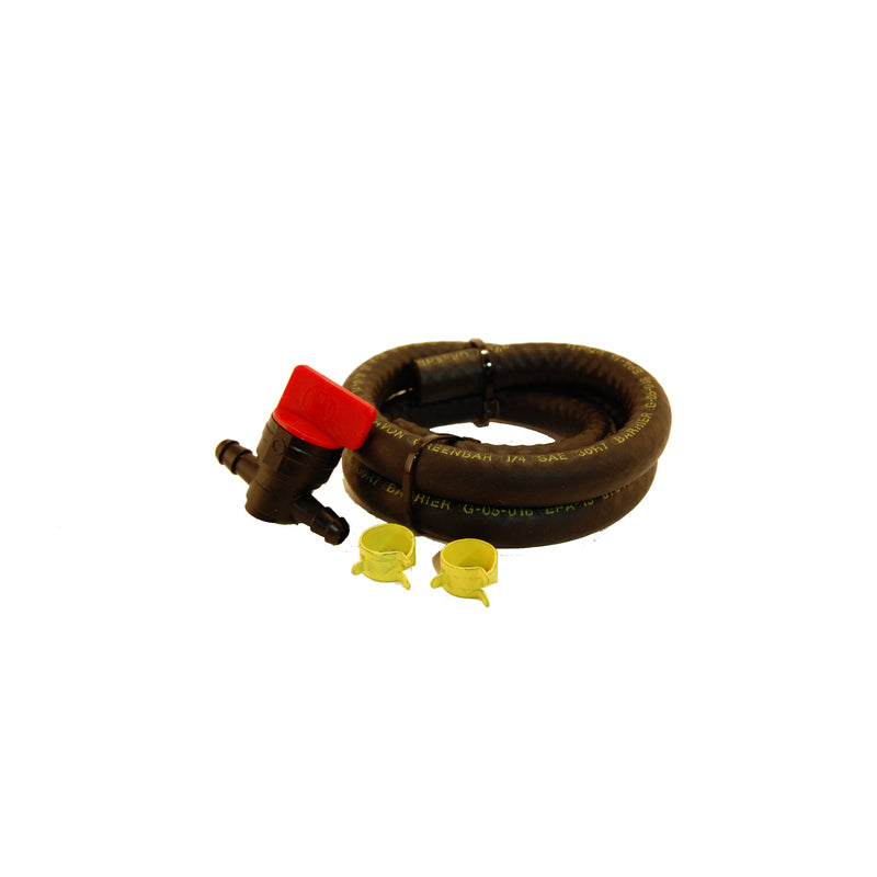 Emery Jensen fuel line and shutoff valve for repair and maintenance, durable metal and plastic parts for fuel system.