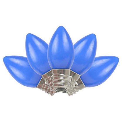 Emery Jensen STD C7 Blue Ceramic Replacement Bulbs and Fuses, set of 4, with blue ceramic bases and clear bulbs.