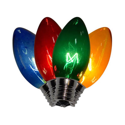 Emery Jensen STD C9 Multi-Color Trans Replacement Bulbs and Fuses 4-Pack for holiday or decorative lighting.