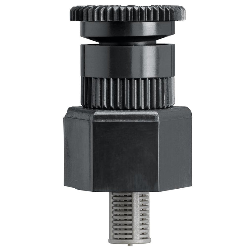 Emery Jensen replacement shrub head popup adjustable 2-inch for garden sprinkler system, showing the spray nozzle and adjustment features.