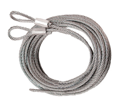 Emery Jensen replacement cable garag 3/32" x 12' for garage door repair, showing the length and thickness of the cable.