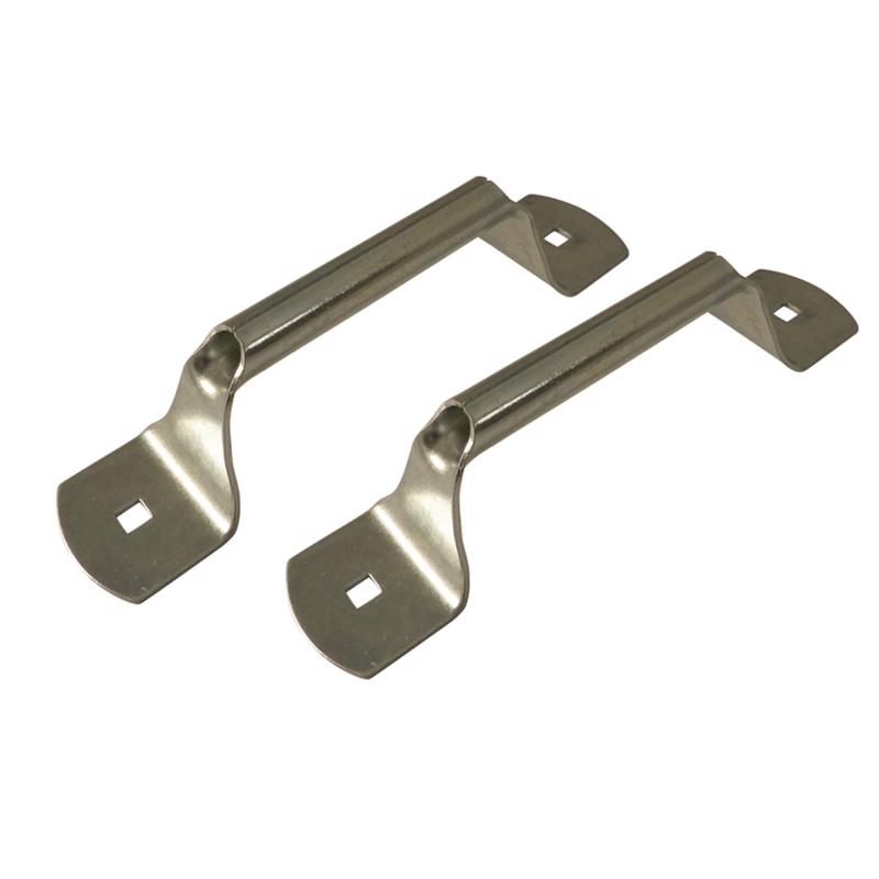 Pair of Emery Jensen garage lift handle replacement parts, showcasing sturdy metal handles with ergonomic grip for easy operation.