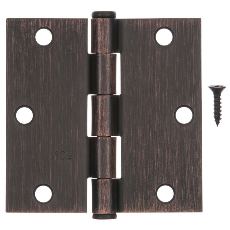Set of 12 Emery Jensen 3.5-inch square orb residential butt hinges, durable steel with a sleek satin finish.