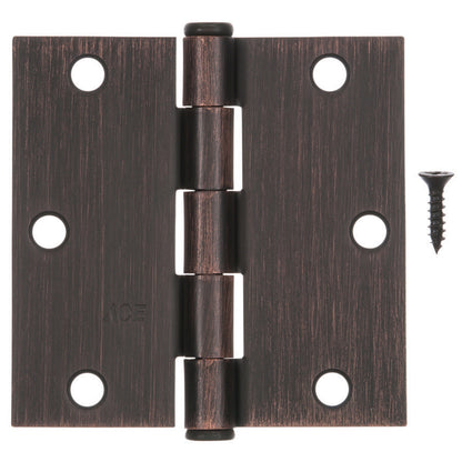 Set of 12 Emery Jensen 3.5-inch square orb residential butt hinges, durable steel with a sleek satin finish.