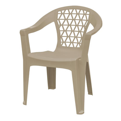 Emery Jensen resin chair stackable outdoor furniture in a 32.16-inch size, featuring sturdy resin material and a modern design.