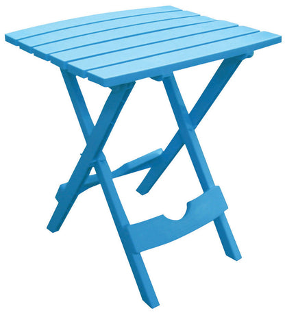 Emery Jensen Quik FLD SD resin furniture table in blue, featuring a durable resin surface and sleek design.