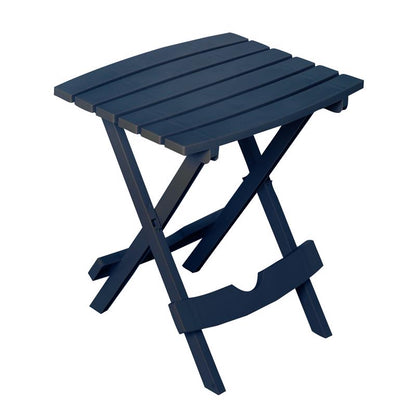 Emery Jensen resin side table in midnight color with a modern, sleek design, perfect for living room or bedroom decor.