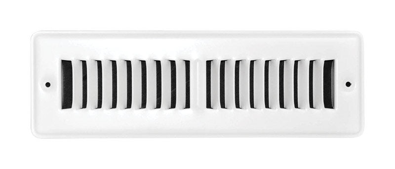 Emery Jensen Toe Space Floor Return Grille 2x10, rectangular vent cover with metal grille for floor ventilation.