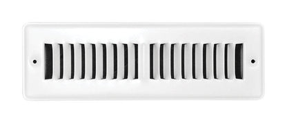 Emery Jensen Toe Space Floor Return Grille 2x10, rectangular vent cover with metal grille for floor ventilation.