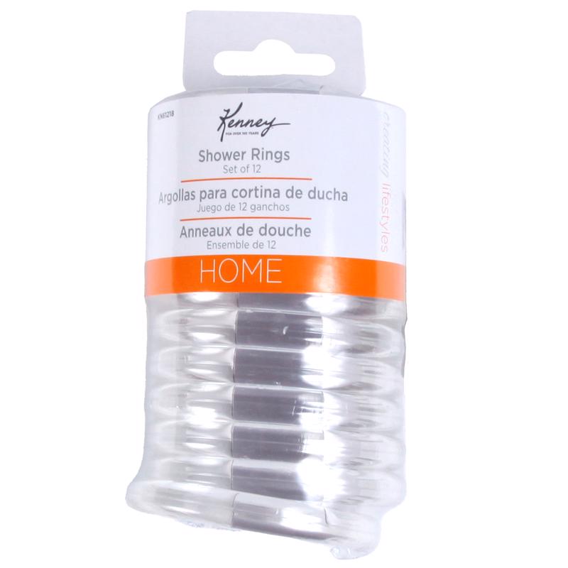 Clear 5-inch shower curtain ring from Emery Jensen, a durable ring designed to hold shower curtains securely.