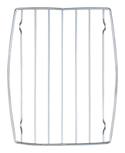 Emery Jensen roasting and baking rack, 10-3/8x8 inches, stainless steel kitchen rack for roasting and cooling baked goods.
