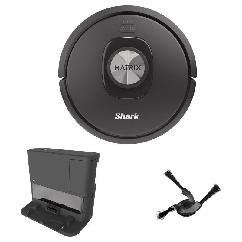 Emery Jensen RBTC VCM robotic vacuum cleaner in black, 14.4V cordless design with sleek compact appearance.