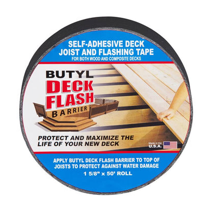 Emery Jensen deck flashing, 1-5/8 inch by 50 feet, roofing accessory for weatherproofing roof joints and edges.