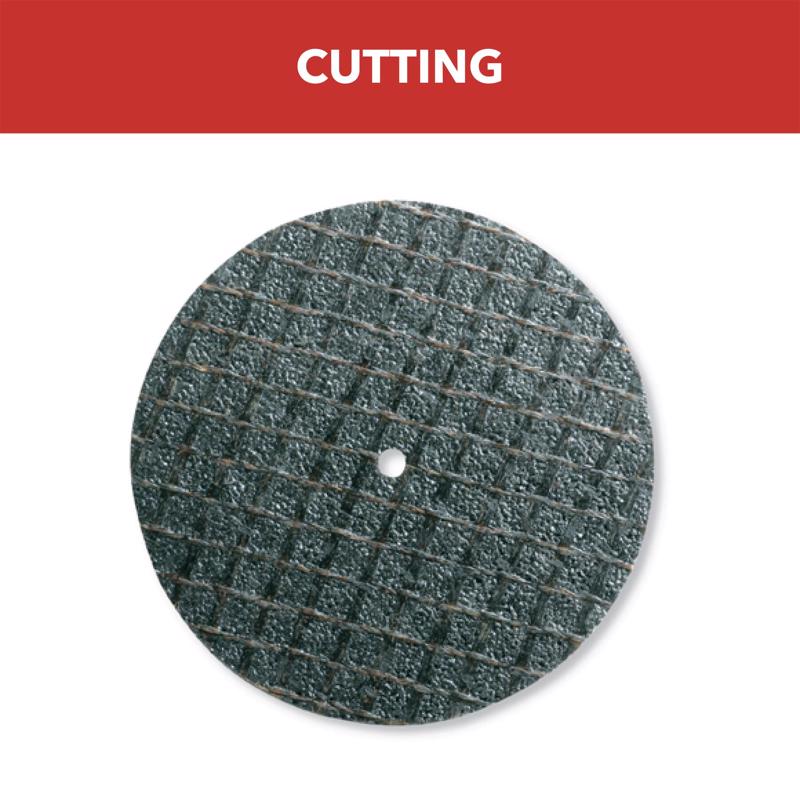 Emery Jensen rotary tool cutoff wheel, 1-1/4-inch size, pack of 5, suitable for precise cutting and grinding tasks.