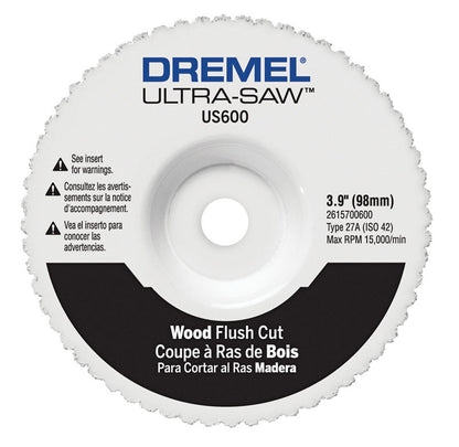 WOOD FLUSH CUT WHL 3.9"