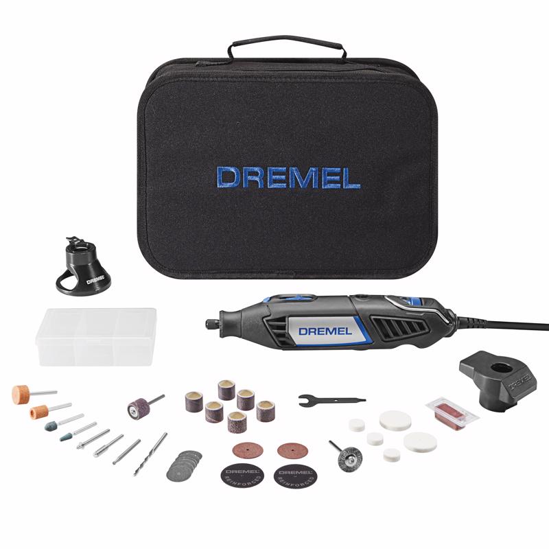 Emery Jensen Dremel 4000 rotary tool with attachments and cordless design for detailed crafting and carving projects.
