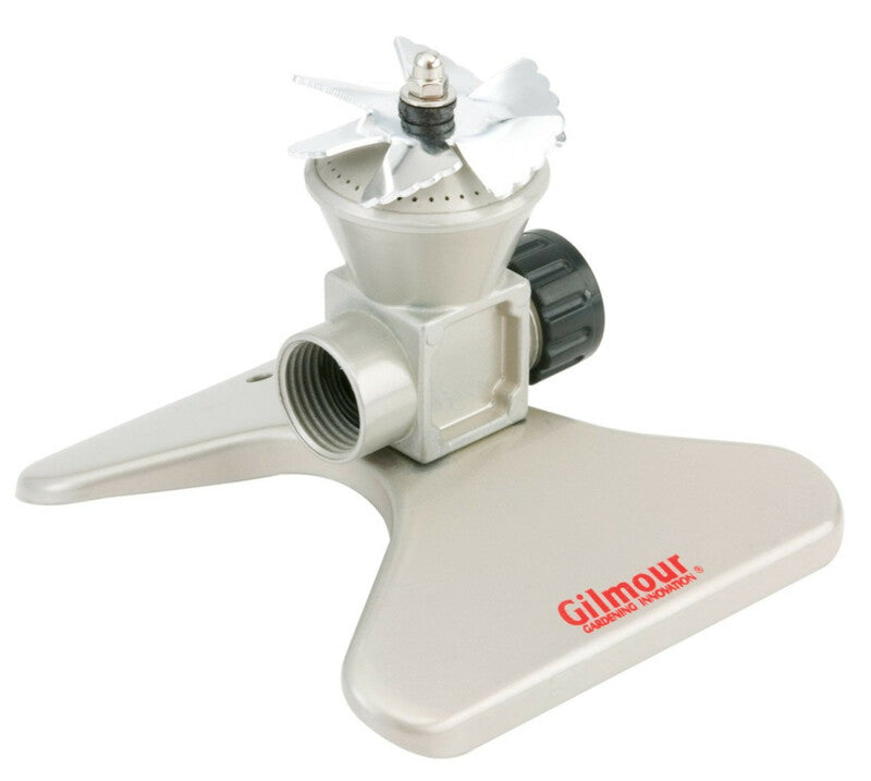 Emery Jensen SPRINKLR SQR MTL 1024SF rotating sprinkler for lawn irrigation, metal construction, outdoor garden use