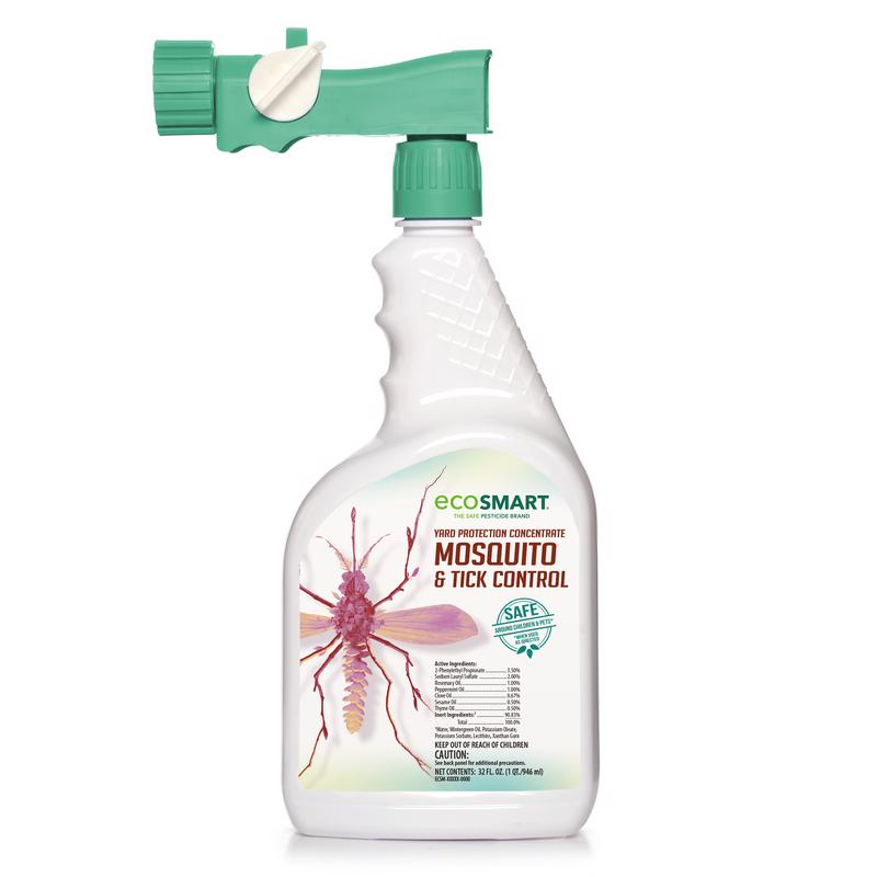 Emery Jensen Eco Mosquito & Tick RTS applicator for outdoor pest control, shown with spray nozzle and safety cap.