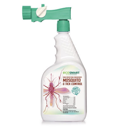 Emery Jensen Eco Mosquito & Tick RTS applicator for outdoor pest control, shown with spray nozzle and safety cap.