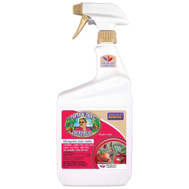 Emery Jensen Deadbug Brew RTU insecticide in a QT applicator bottle, ready-to-use pest control product for outdoor use.