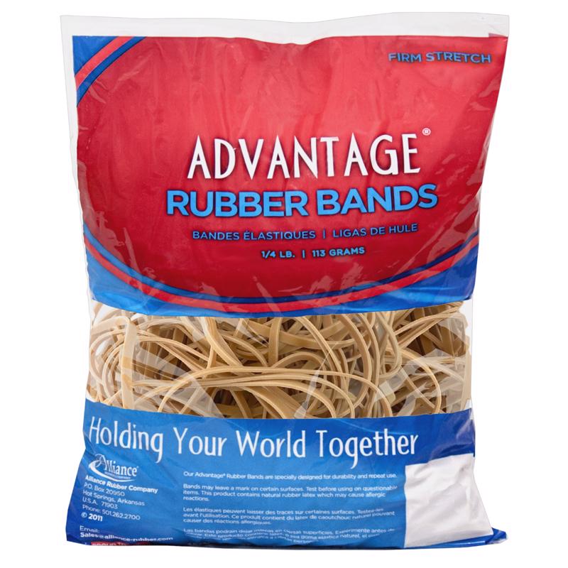 Emery Jensen rubber bands, 175-pack, #32 size, shown stacked and ready for bundling or stationery use.