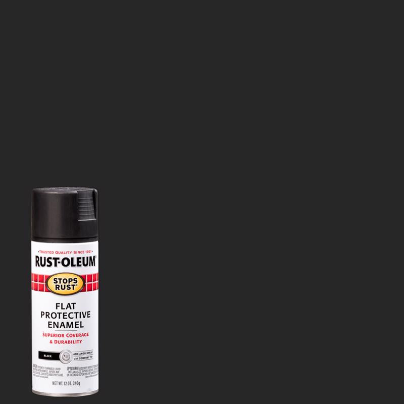 SPRYPAINT FLATBLACK 12OZ - Pack of 6