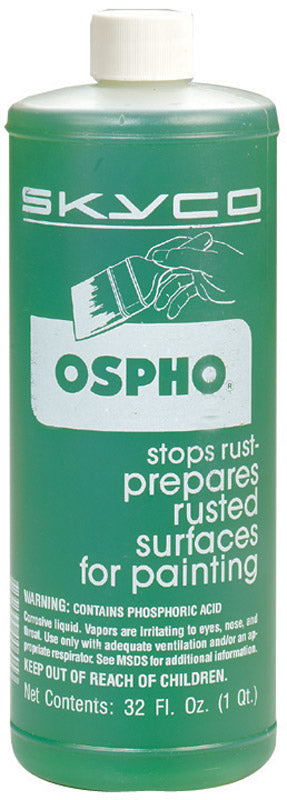 Emery Jensen OSPHO Surface Prep QT rust remover and preventative, pack of 12 bottles, effective for rust treatment and surface protection.