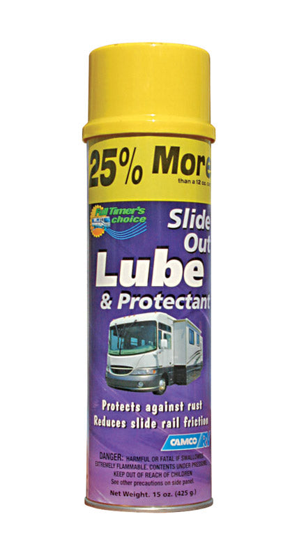 Emery Jensen Slideout LubeProtect 15oz bottle for RV slideouts, showing the product label and packaging.