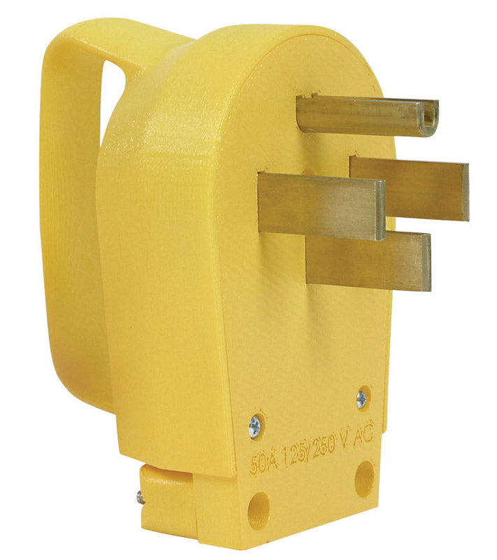 Emery Jensen 50 Amp RV electrical replacement plug, outdoor power connector with sturdy design for RV electrical hookups