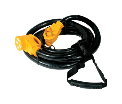 Emery Jensen RV electrical power extension cord, 50-amp RV PWRGRIP extension cord for electrical hookups.