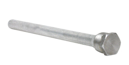 Aluminum anode rod for RV water heater, 9 1/2 inches, Emery Jensen RV parts and accessories, showing the rod's metallic surface