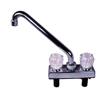 Emery Jensen RV faucet deck with 4-inch spout, 8-inch height, suitable for RV plumbing and accessories hardware.