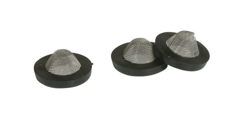 Emery Jensen 1-inch hose filter washers for RV plumbing, shown in a close-up image with multiple washers visible.