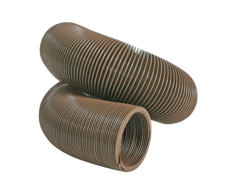 Emery Jensen RV Heavy Duty Sewer Hose 10-foot in black with durable fittings, designed for easy RV waste disposal.