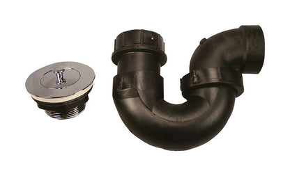 Emery Jensen RV tub trap set with plumbing components for RV bathroom sink drainage system.