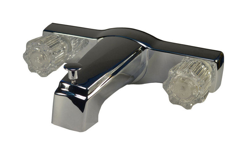 Emery Jensen RV tub and shower faucet, 8-inch size, with chrome finish, designed for RV bathroom plumbing accessories.