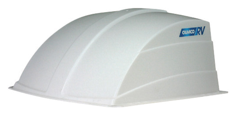 White RV vent cover by Emery Jensen, designed for RV parts and accessories to protect and ventilate RV roofs.