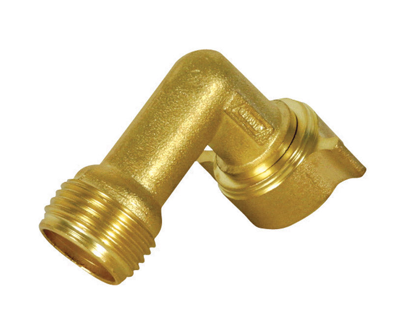 Emery Jensen 90-degree water hose elbow for RV plumbing, durable plastic fitting for easy water connection.
