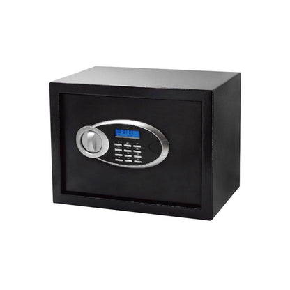 Emery Jensen electronic safe with digital lock in black, secure storage solution for valuables and documents.